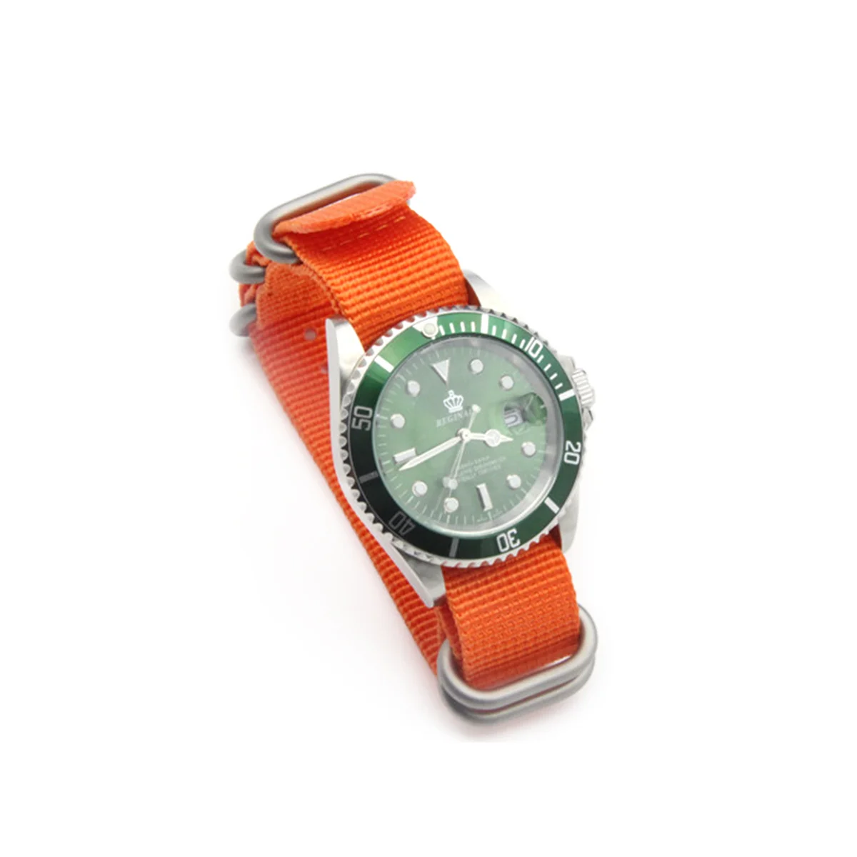 

20Mm Nylon Watch Band Breathable Lightweight Stainless Steel Clasp Secure Fit Wristband for Sports Outdoor Activities Orange