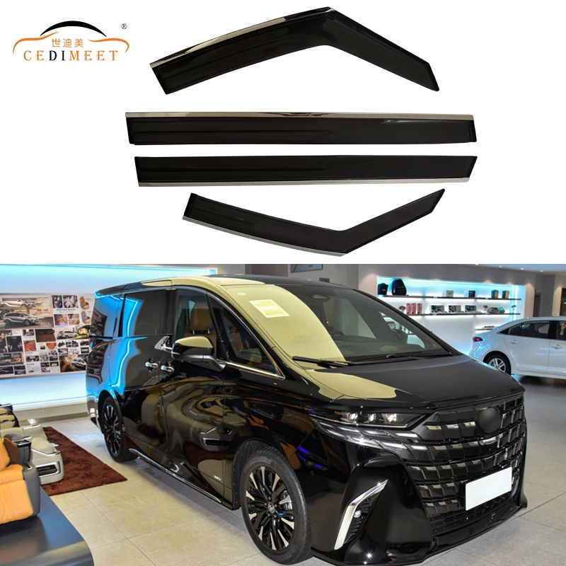 Auto Deflector Vent Visor Rain Guard Car Accessories Door Visor Injection Rain Shield Window Visor For Alphard 2023-2024