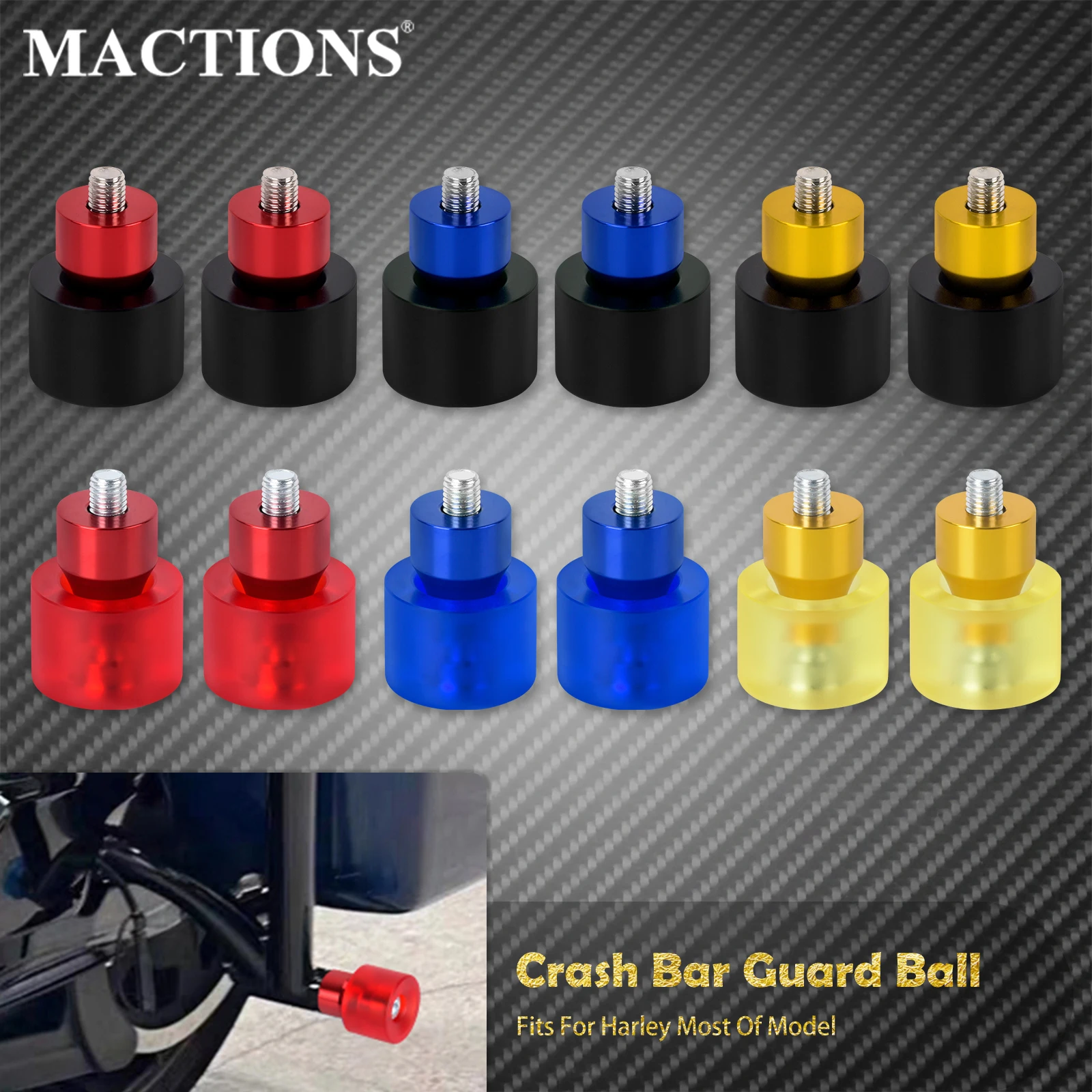 Motorcycle M12 Crash Bar Protector Ball Engine Guard Saddlebag Bumpers Ball For Harley Softail Touring Dyna Sportster FLHR FLHT