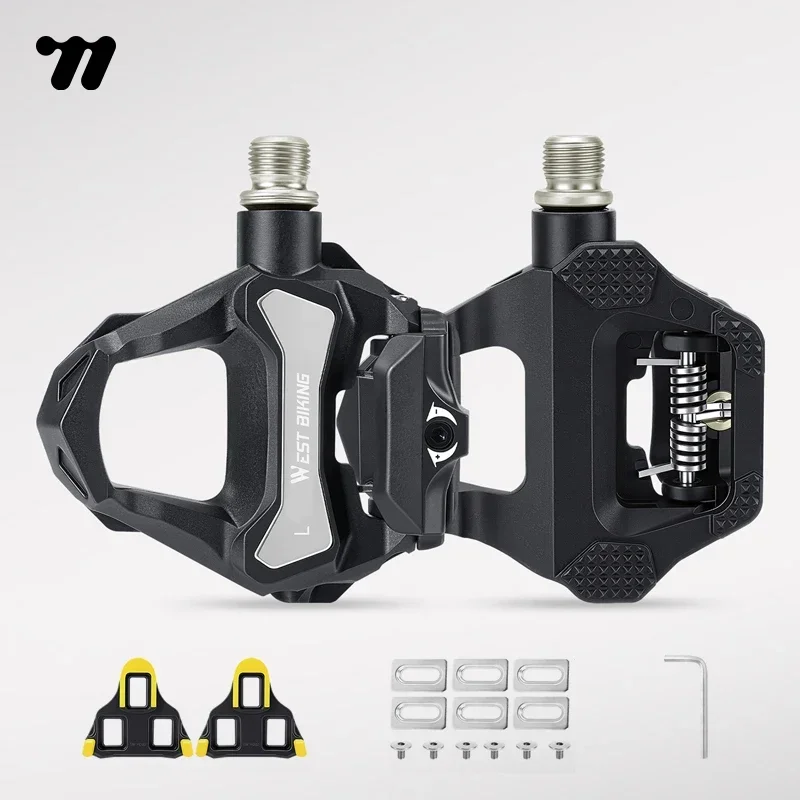 WEST BIKING Bike Pedals Clipless SPD Compatible Dual Function MTB Road Bicycle Pedals 3 Sealed Bearing Cr-Mo Axle With Cleats
