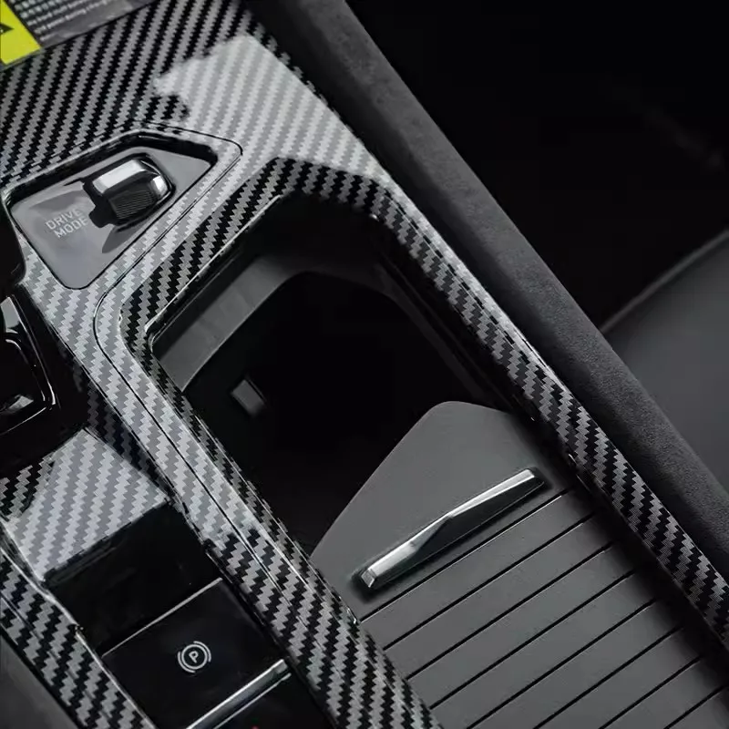 Car Interior ABS Carbon Fiber Center Console Gear Shift Panel Covers Trim Decals sticker For Geely LYNK&CO 03 2023 2024