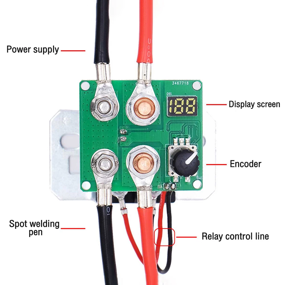 199 Gear 12V Relé Spot Welder Kit Ajustável Mini Handheld Welder 0.2mm níquel portátil Spot Welding Machine PSW100 Acessórios