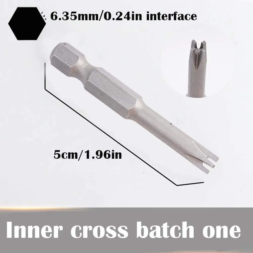 5Pcs Special-shaped Screwdriver Set 50mm U-shaped Y-Type Triangle Inner Cross Three Points Screwdriver Bit Tool