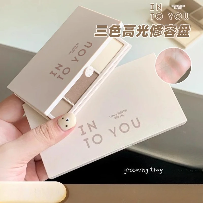 

INTO YOU 3-цветный бронзатор для подсветки лоток для ухода за волосами матовый осветляющий контур тени для носа линия волос макияж для лица