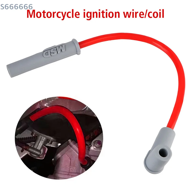 Bobina de cable de encendido para motocicleta, tapa de bujía, cable de alto voltaje, piezas de vehículos todoterreno, accesorios, cable de refuerzo MSD