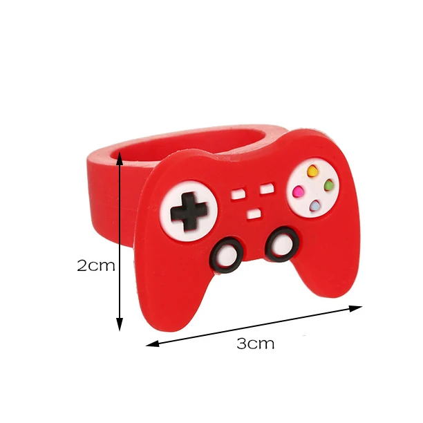 12 Stück Videospiel auf Thema Gamepad Silikon ringe für Kinder Junge Geburtstags feier begünstigt Hochzeits spiel Nacht Party Geschenk Pinata Füllstoffe – Detail 1