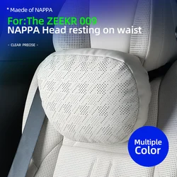 For ZEEKR 009 X 001 007 NAPPA leather material Car Headrest Neck Support Seat Lumbar Support cushion Breathable Soft Neck Pillow