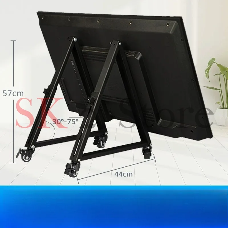 32-75 Inch Low Height TV Stand Movable Tripod Stage Screen Cart Cold-rolled Sheet Material Suitable for Flat Screen TVs
