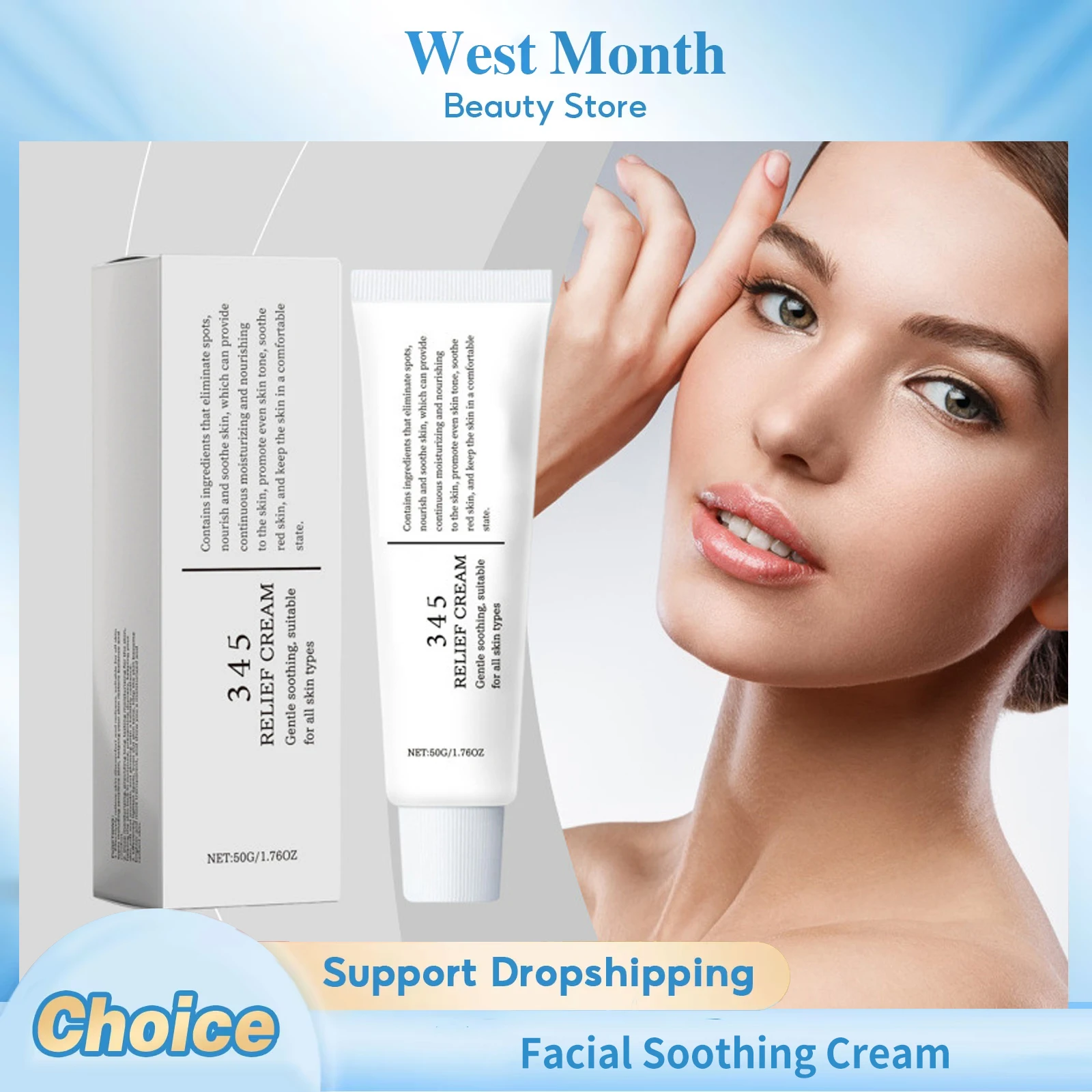 Facial Soothing Cream Deep Moisturizing Soothing Redness Improve Sensitive Skin Strengthen Skin Barrier Rejuvenating Face Cream