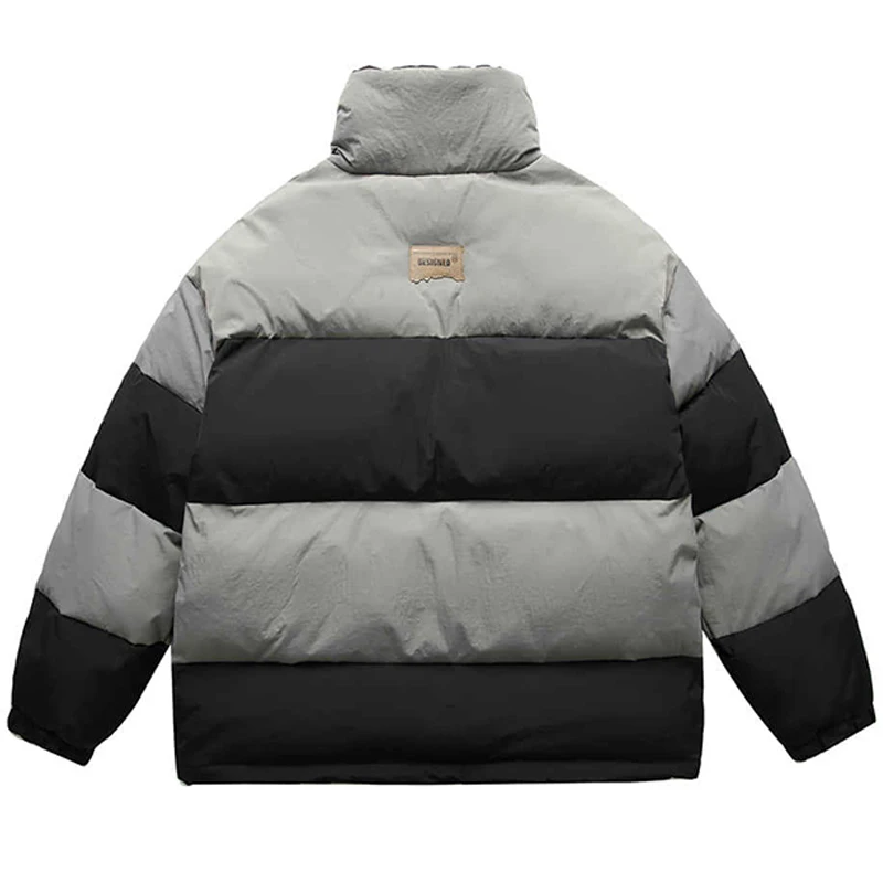 Chaqueta de Hip Hop para hombre, Parkas de algodón con bordado de letras, ropa de calle, rompevientos, abrigos acolchados Harajuku, prendas de vestir cálidas, Invierno