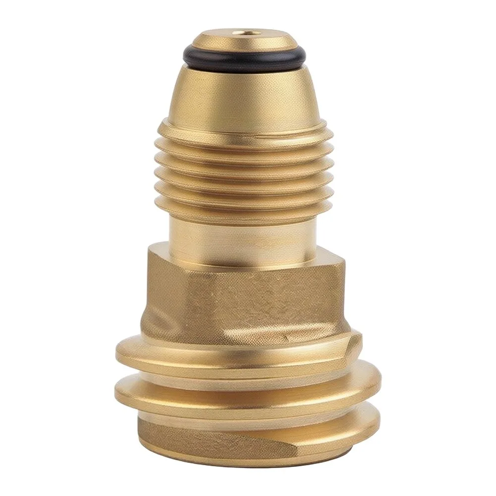 for pol to For QCC1 Propane Gas Adapter Set 2-Pack Brass Construction for Grills Heaters Stoves RV Appliances Outdoor Use