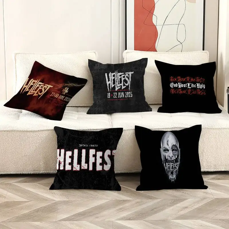 H-Hellfest Band Personalized Pillow Cover Kids Bedroom Wild Party Decor Pillowcase kid Birthday shower Gift