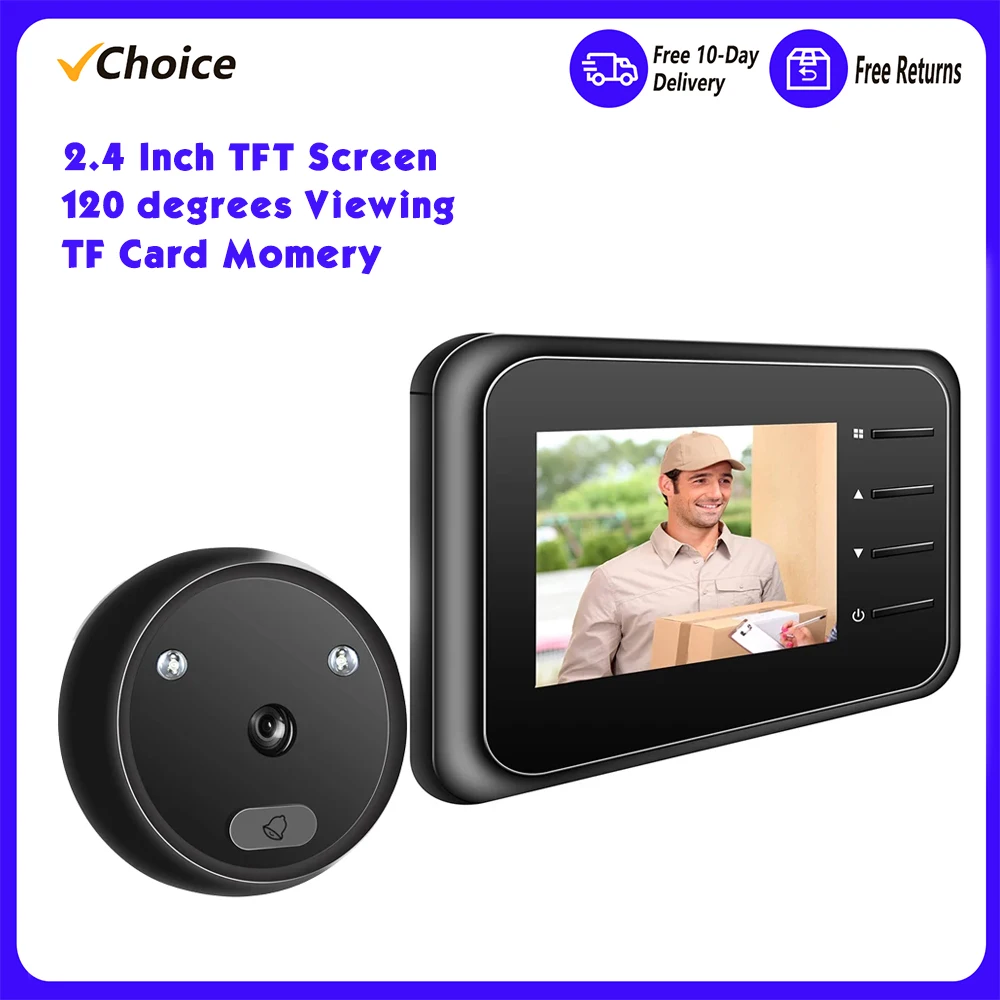 Doorbell Door Viewer Camera Door Peephole Door Camera Doorbell Wireless Monitor Live View Digital Night Vision Photo Shooting