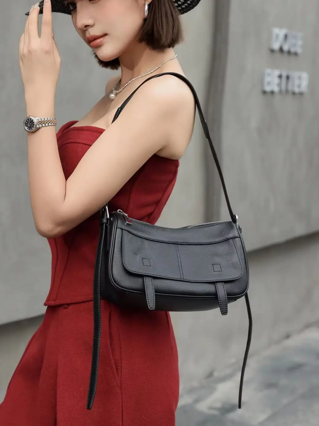 

Натуральная кожаная женская сумка через плечо класса люкс, дизайнерская брендовая сумка-тоут для женщин, новинка 2026 года