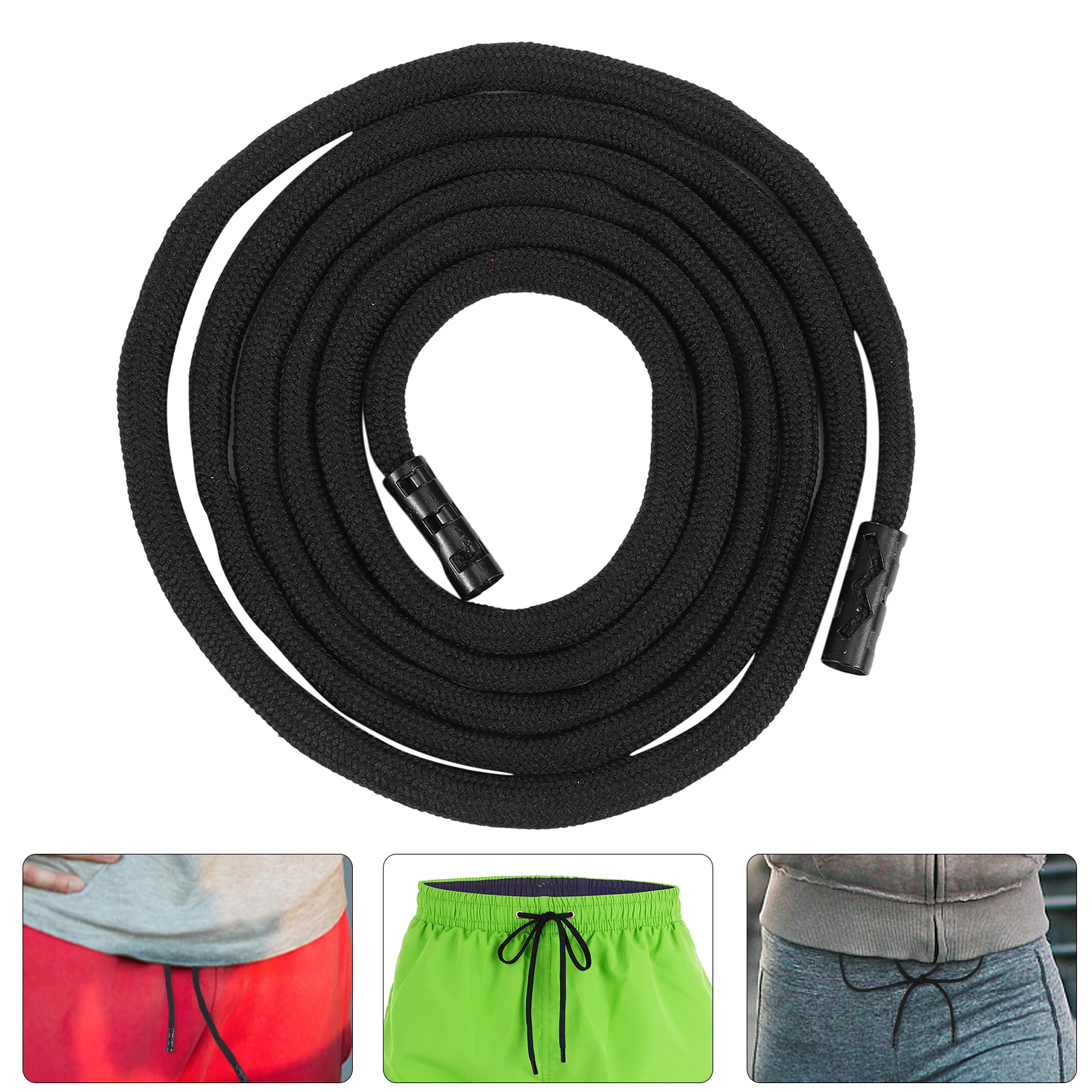 

10Pcs Pants Drawstrings Black Elastic Cord Polyester Sweatpants Supplies Replacing Broken Daily Needs Costumes Accessories