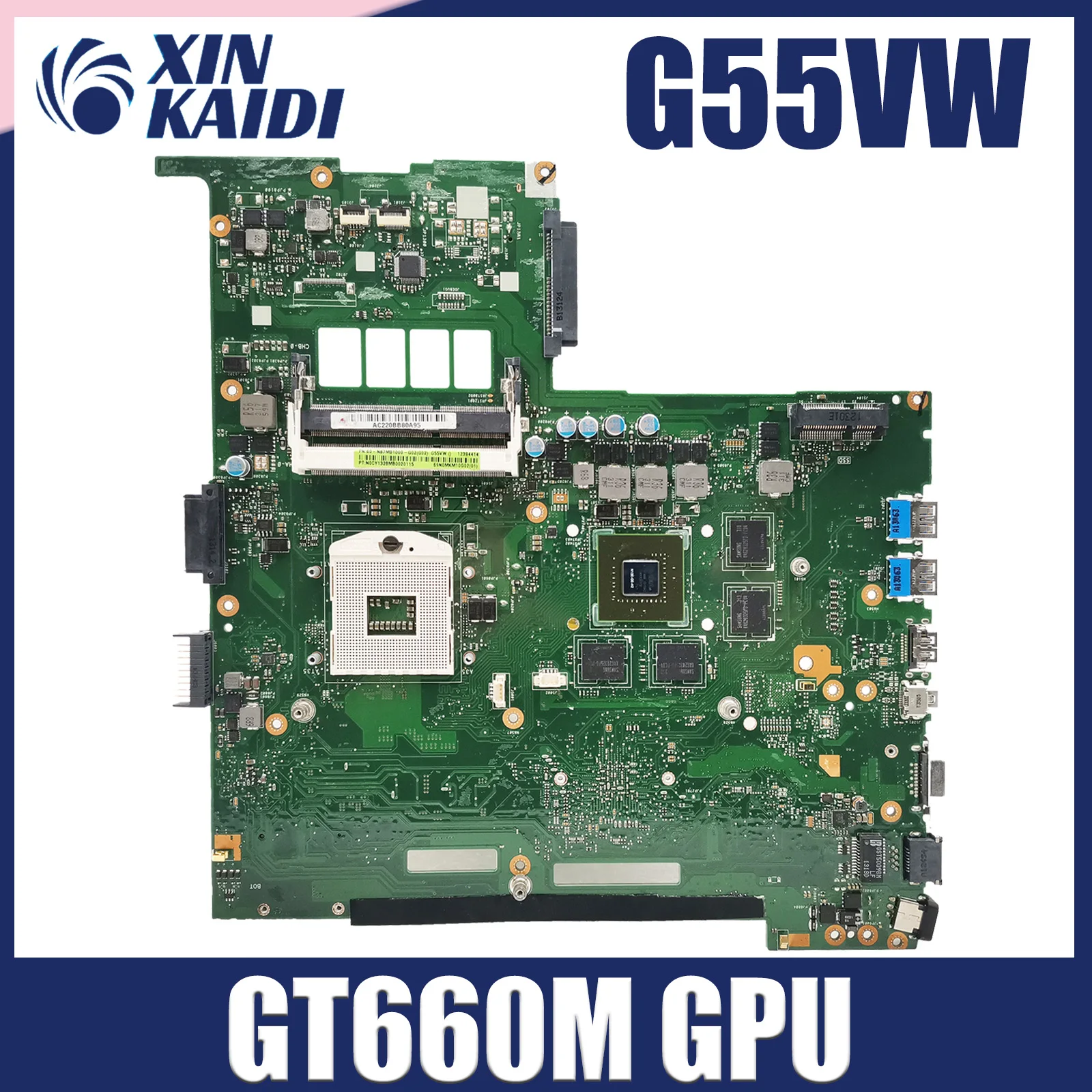 

G55VW Notebook Mainboard For ASUS ROG G55VW G55V Laptop Motherboard GTX660M 2G GPU DDR3 100% Work