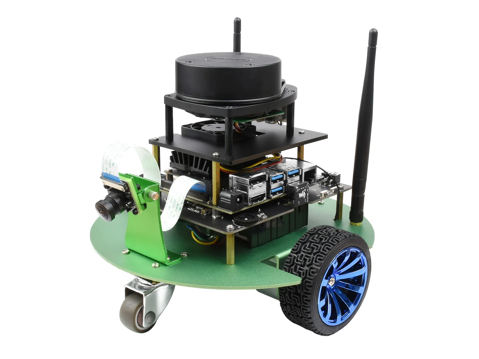 

JetBot ROS AI Kit,JetBot Professional Version ROS AI Kit,Dual Controllers AI Robot, Lidar Mapping, Vision Processing