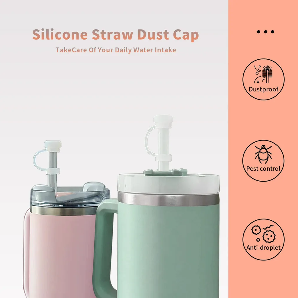 Silicone Spill Proof Stopper Set Compatible with YETI Straw Mugs, Reusable Tumbler Cup Water Bottle Mug Accessories