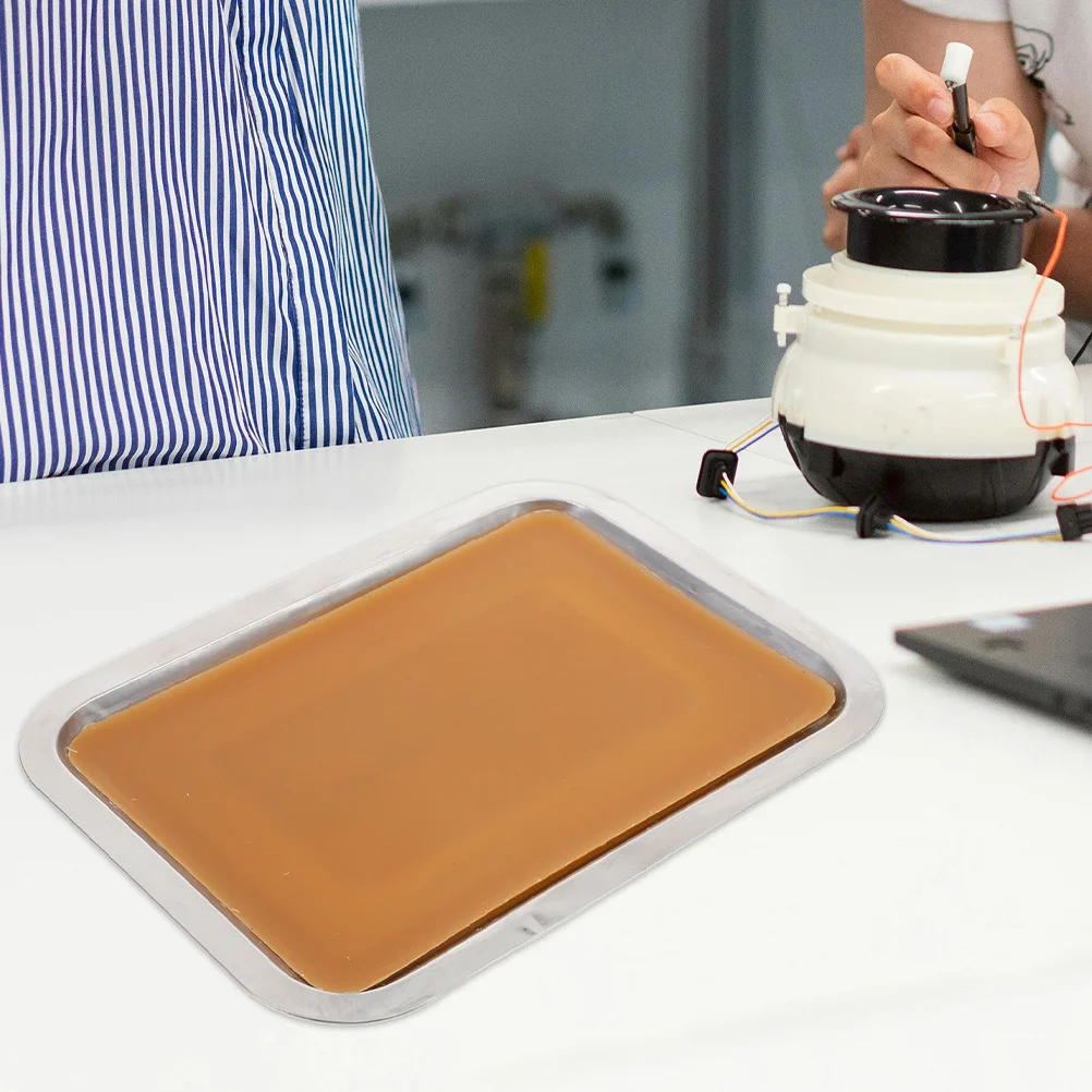 

2Pcs Metal Dissecting Pan with Wax Liner Lab Dissection Tray for Biological Studies Heavy Duty Experiment Tray Laboratory