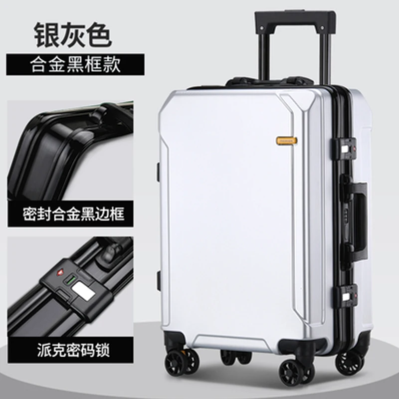 New fashion trend 26 28 inch suitcase aluminum frame trolley case for men&women 20 inch cabin suitcase 24 inch Travel Luggage