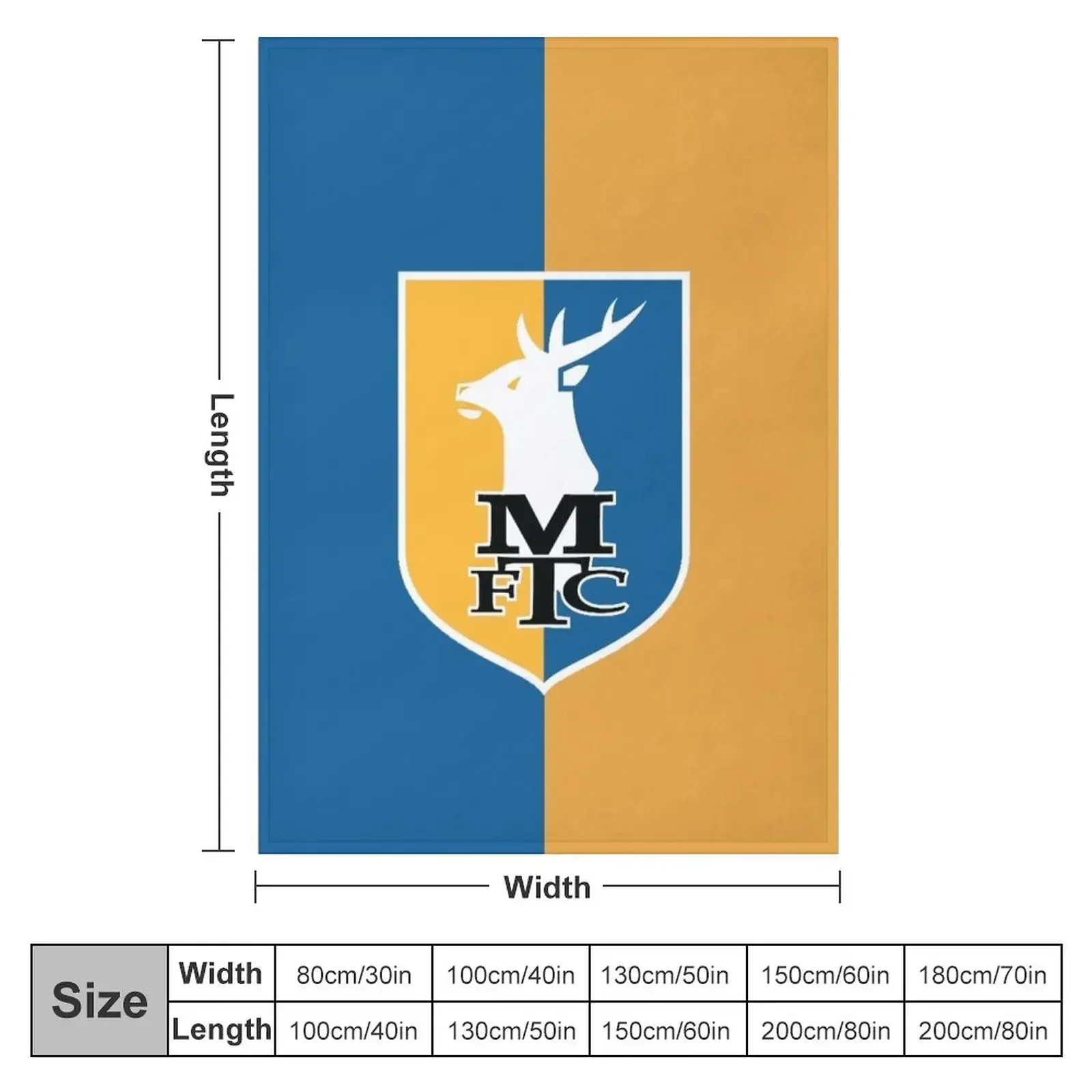 Mansfield Town FC Throw Blanket Travel Sofas Picnic Hairy Blankets