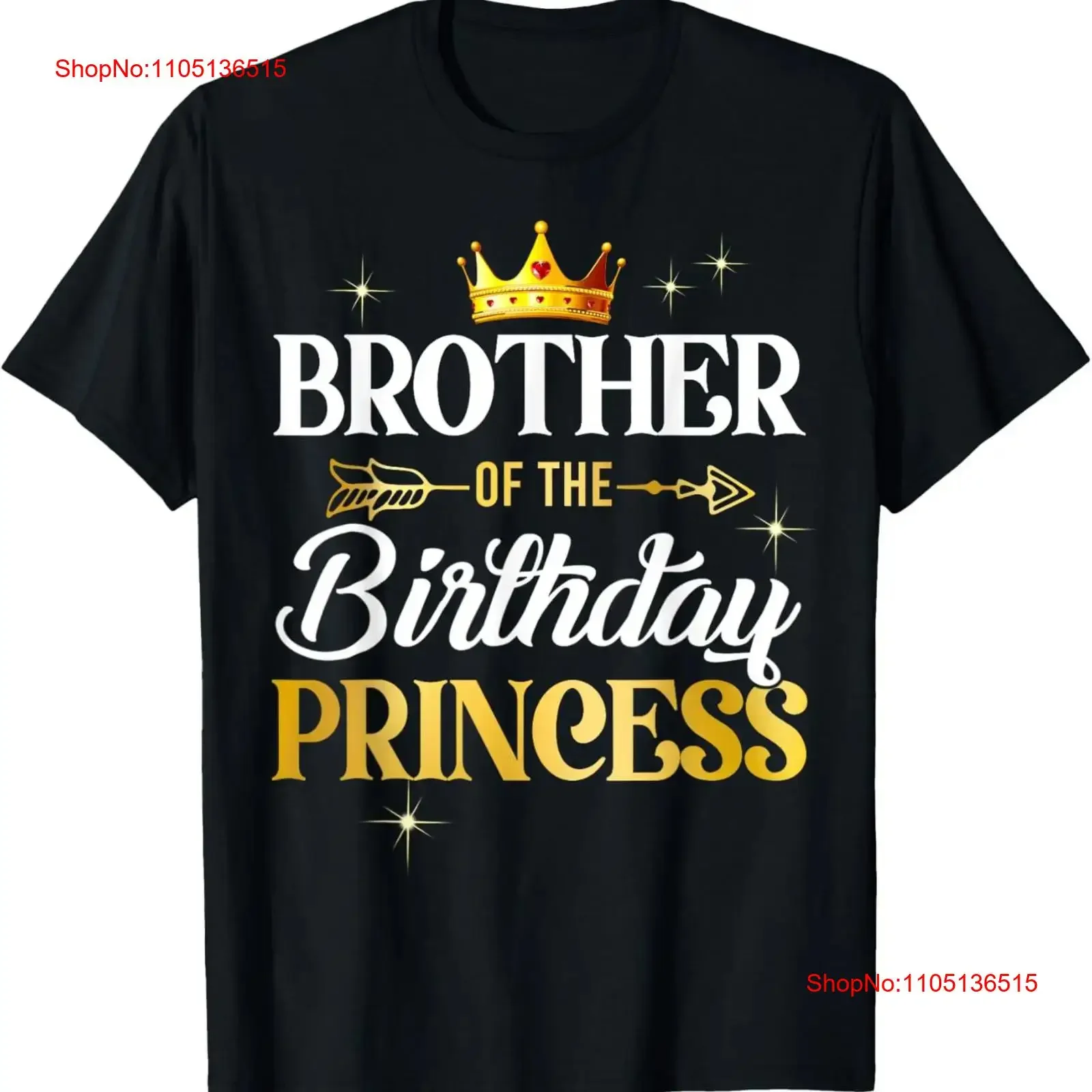 Brother Of The Birthday Princess Girl Party Matching Family T Shirt  vintage Washed Comfortable fashion Top For Everyday Wear