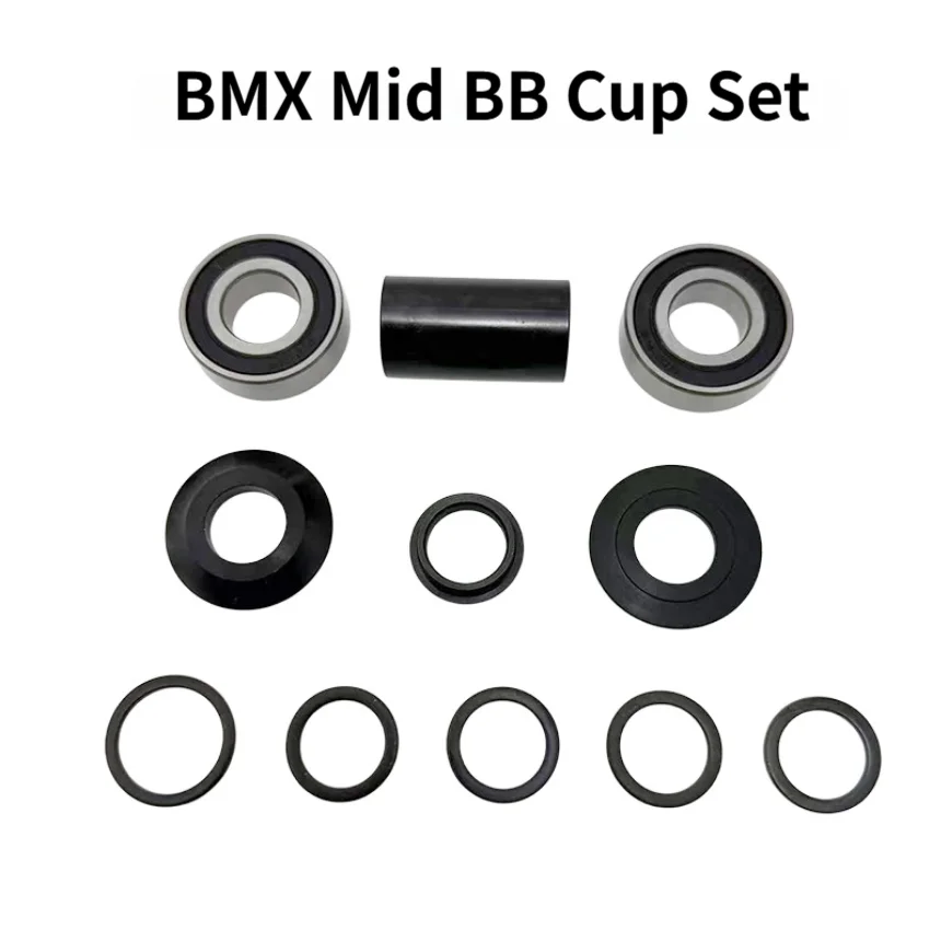 /Hollow /Bearing /Aluminum Cover Steel Spacer Bicycle Bottom Bracket Set Chromoly Steel Construction Sealed Design For MTB Road