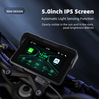 5 Inch IPS Touch Screen Waterproof CarPlay Moto Android Auto Portable Digital Motorcycle Dashboard GPS Motorcycle Navigation