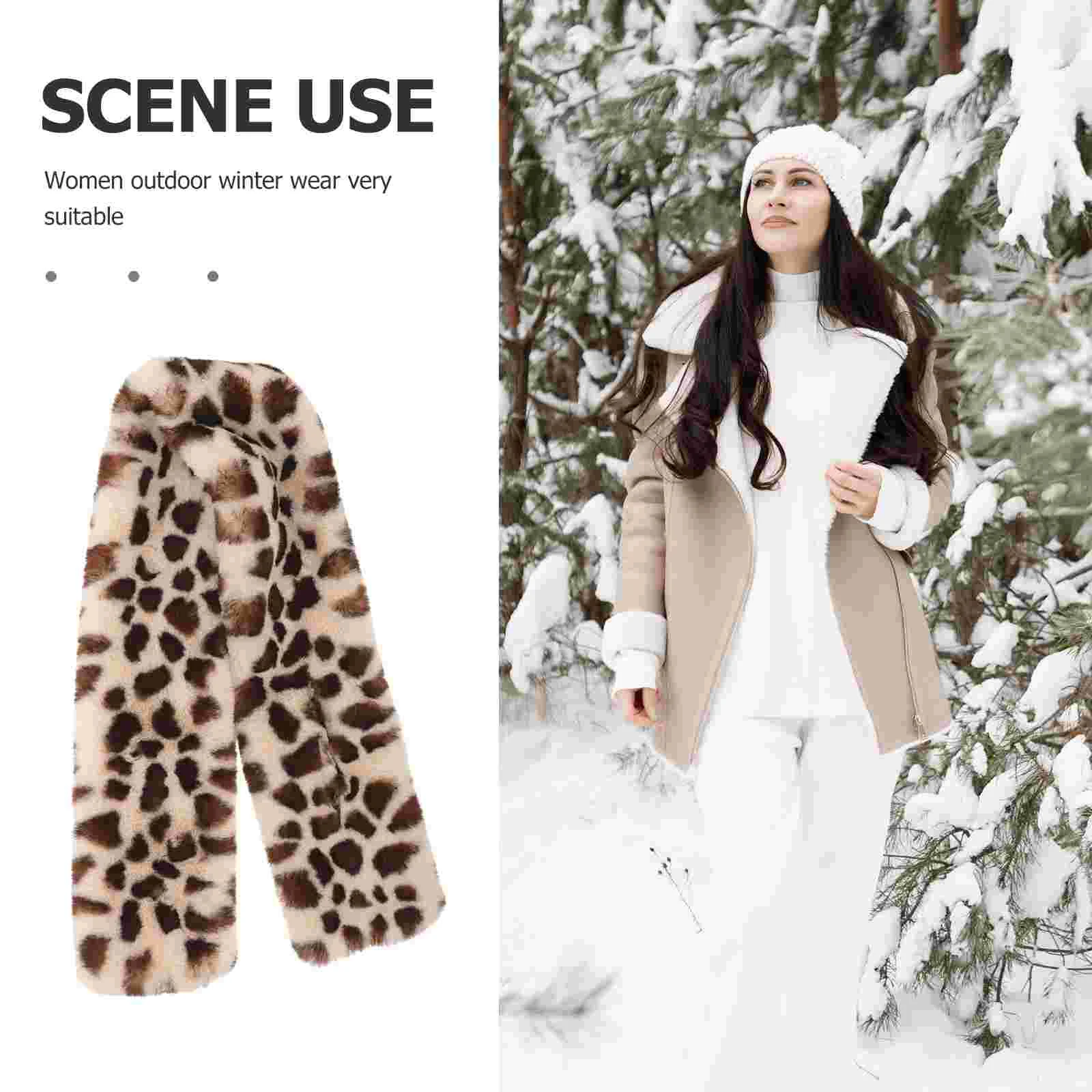 Cow Print Scarf Neck Hairy Women Luxury Cashmere Muffler Scarves Thin Knit Warmer Silk Buckle Fluffy Women's Handkerchief Man