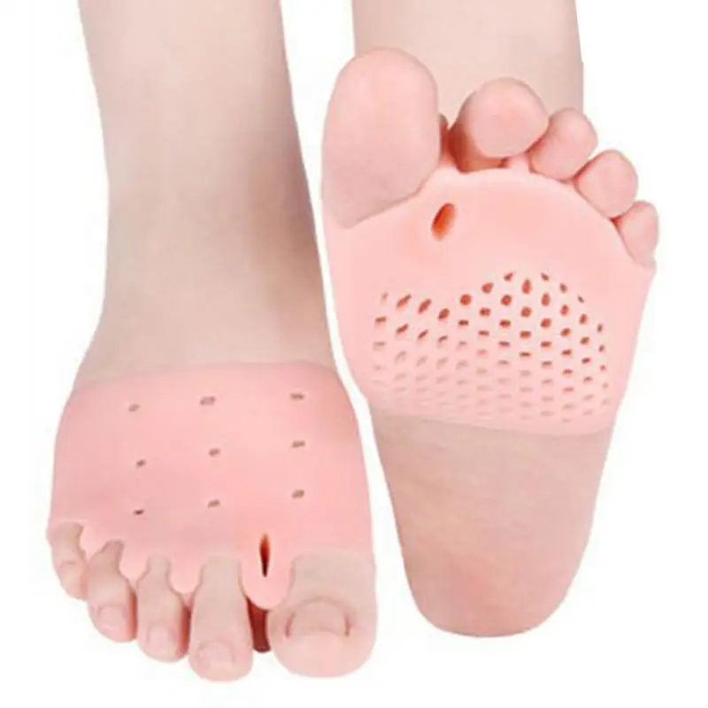 Silicone Toe Separator Foot Separators to Correct Bunions Breathable Metatarsal Foot Pads Forefoot Cushions for Women Adults