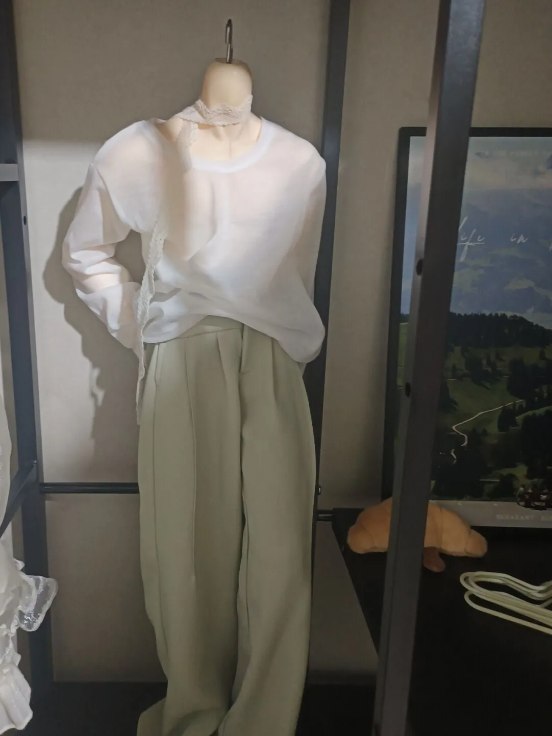 

Одежда для кукол 1/3 (70, 75, 77 см) BJD: белое повседневное универсальное платье с длинным рукавом, аксессуары для кукол (кукла в комплект не входит)