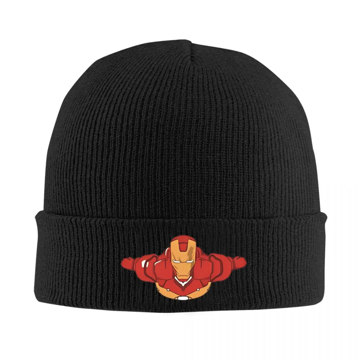 Iron Man Marvel Bonnet Hats Flying Tony Beanie Hats Graphic Knitted Hat Autumn Fashion Adult Unisex Hippie Warm Soft Cap