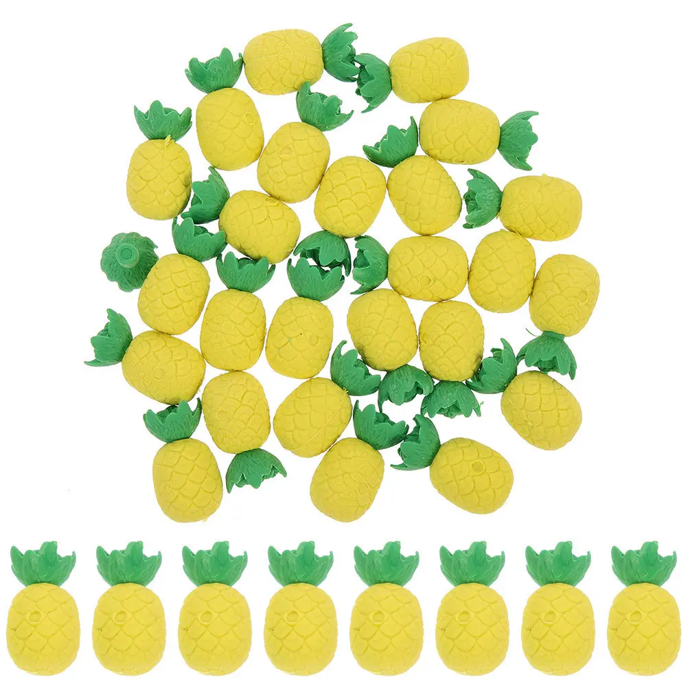 

40 шт. мини-ластиков в форме ананаса, многофункциональные портативные принадлежности, школьные аксессуары, ластики для студентов