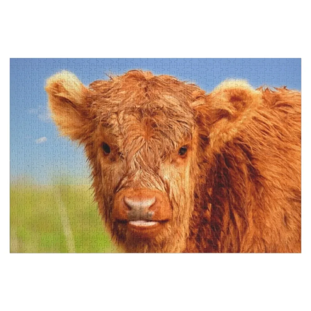 

Highland Calf Photography Jigsaw Puzzle Jigsaw For Kids Woodens For Adults Baby Toy Puzzle