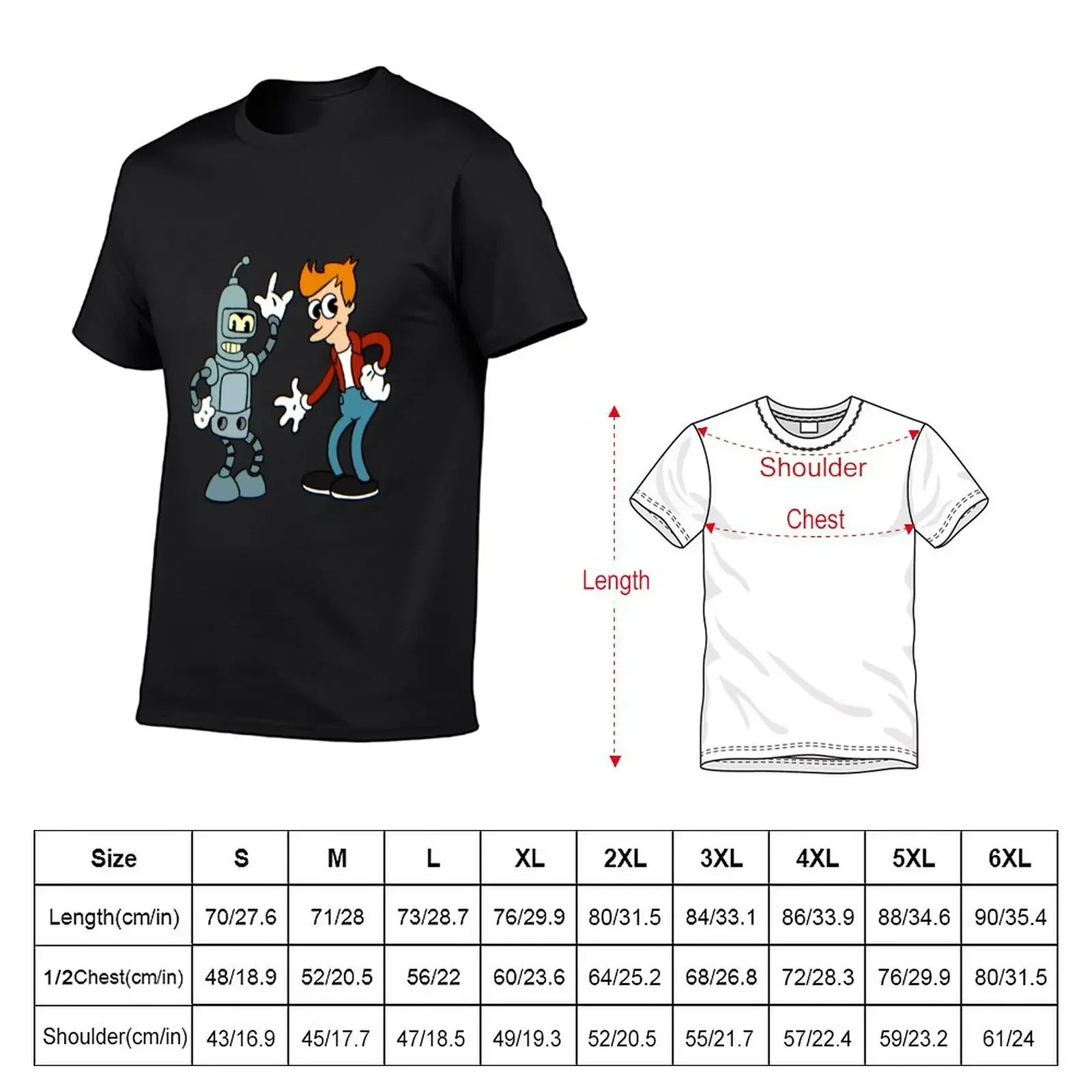 BENDER AND FRY T-Shirt cute clothes hippie clothes Blouse Short sleeve tee t shirt men 100℅ cotton