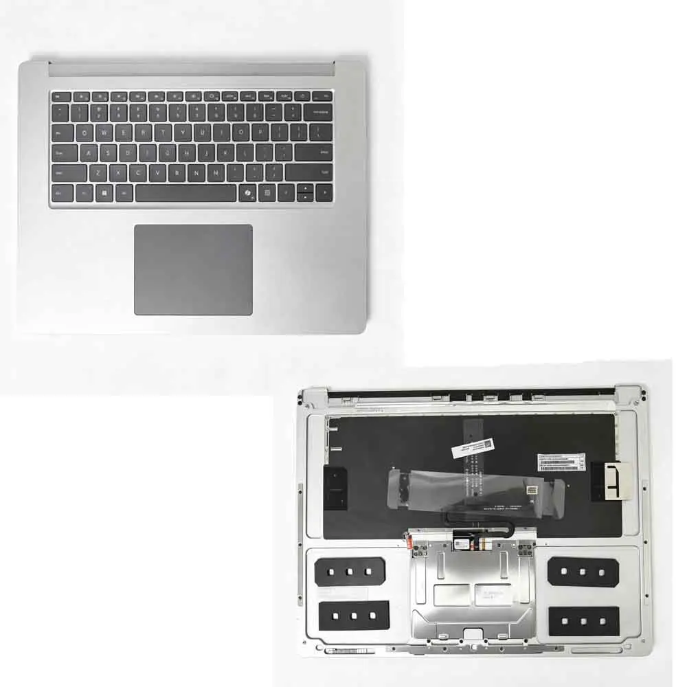 Запасная клавиатура для ноутбука Microsoft Surface Laptop 6 15 дюймов, модель 2035, верхняя часть корпуса с тачпадом.