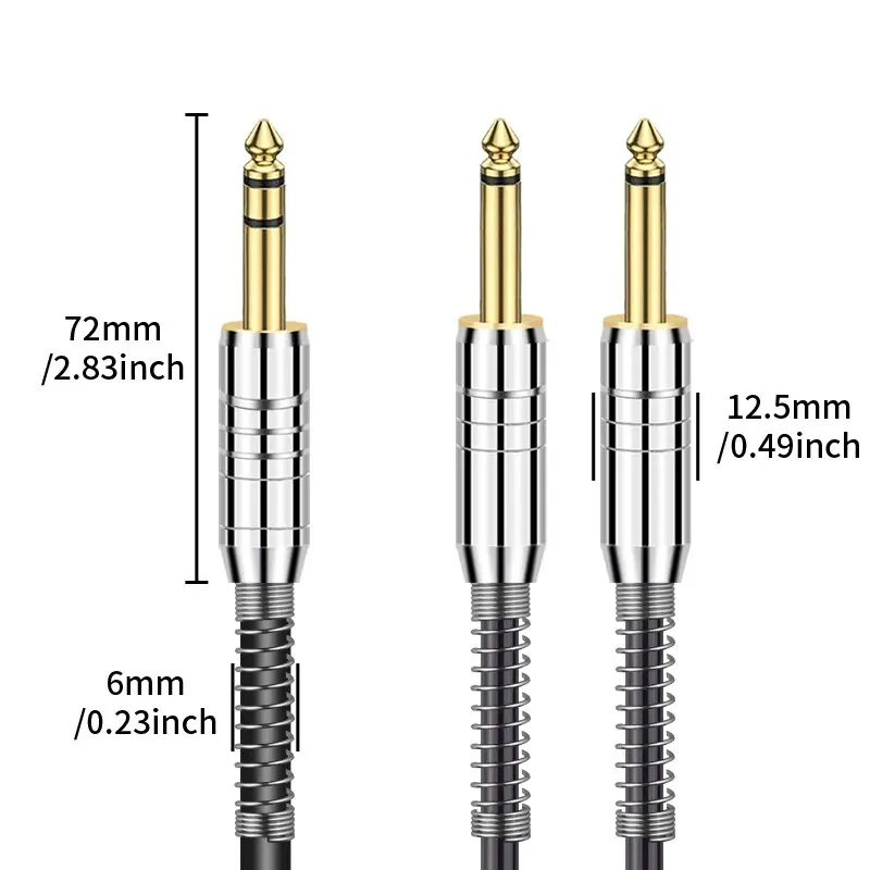 YYTCG 6.5mm to Double 6.5mm Audio Cable Male to Male Aux Cable for Mixer Speaker Amplifier 6.5 to 6.5 TRS Cable Audio