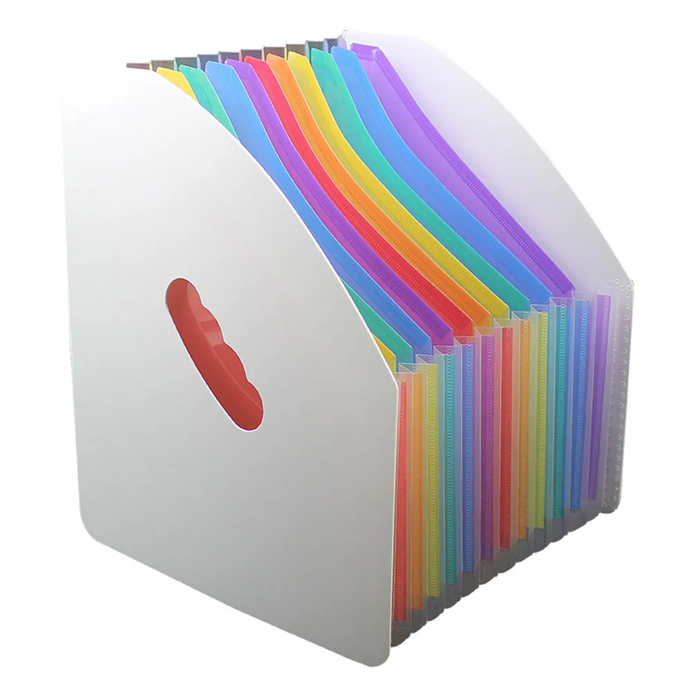 

13-Layer Rainbow Mini File Folder Plastic Expanding Document Organizer for Office Study Home School Teachers Students Gift