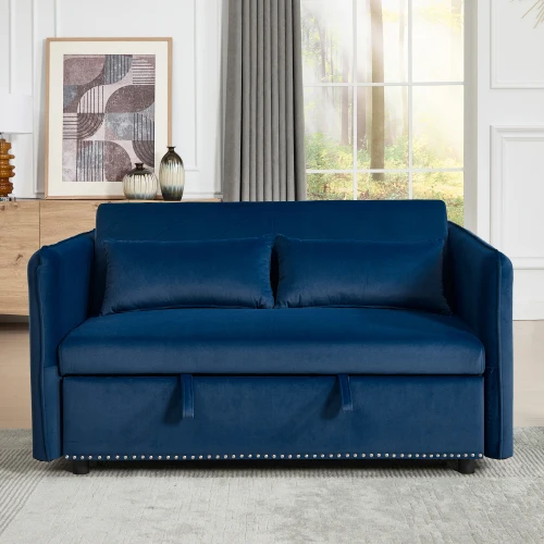 أريكة سرير فوتون قابلة للتحويل 5 في 1 مع مسند ظهر وجيب جانبي لغرفة المعيشة وغرفة المعيشة #3