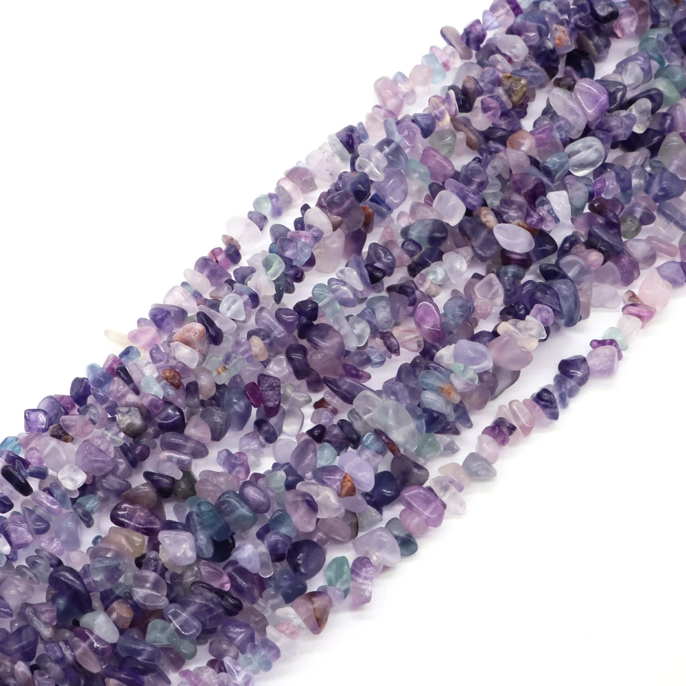 

Natural Fluorite Quartz Crystal Stone Beads Freeform Chips Gravel for Party Gift DIY Crafts Necklace Bracelet Jewelry Making