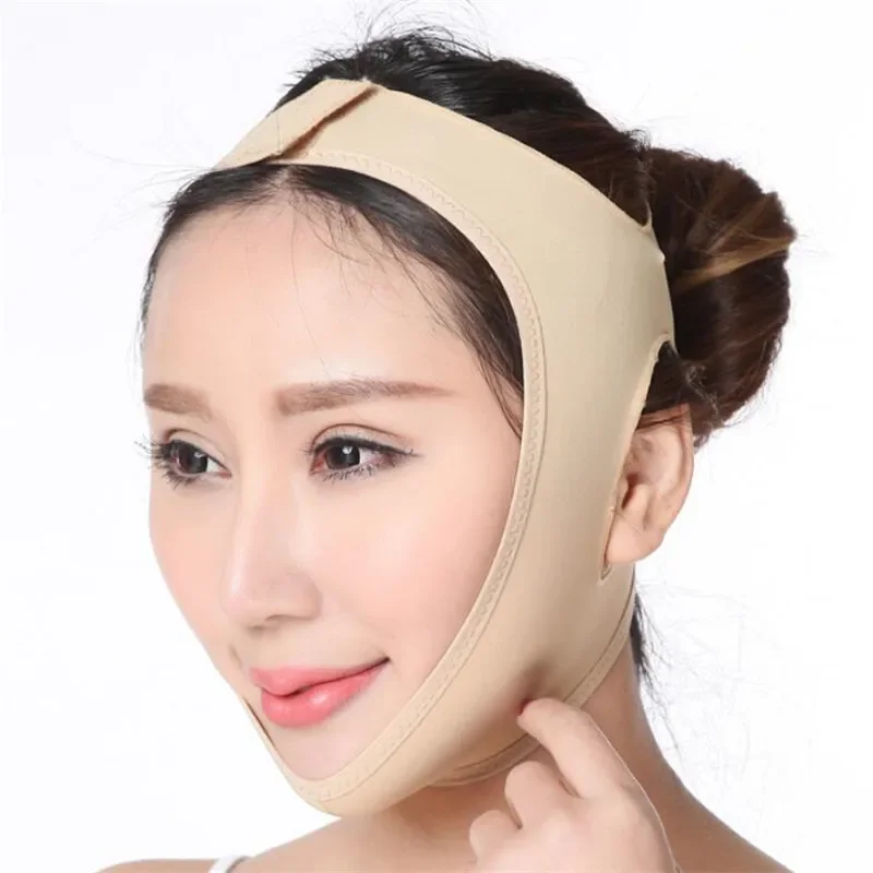 Bandage amincissant pour le visage en forme de V, ceinture de relaxation, amincissement du visage, double ruisseau, massage amincissant