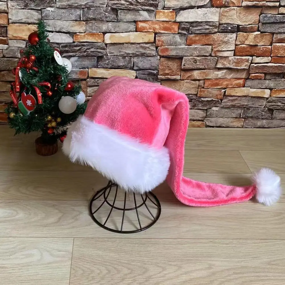 Family Christmas Photoshoot Prop Festive Santa Hat for Adults Velvet Comfort Xmas Holiday Party Decor Extra Thicken New for New