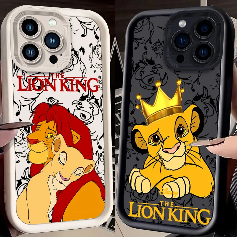 Disney Lion King Cute Simba Eye Ladder For Apple iPhone 15 14 13 12 11 XS XR X Pro Max Plus TPU Phone Case