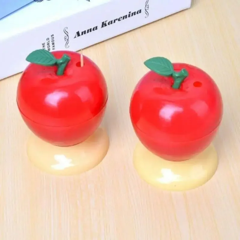 Automatic Toothpick Holder Press Type Fruit Apple Shape Toothpick Box Plastic q tip holder  gadgets tecnológicos