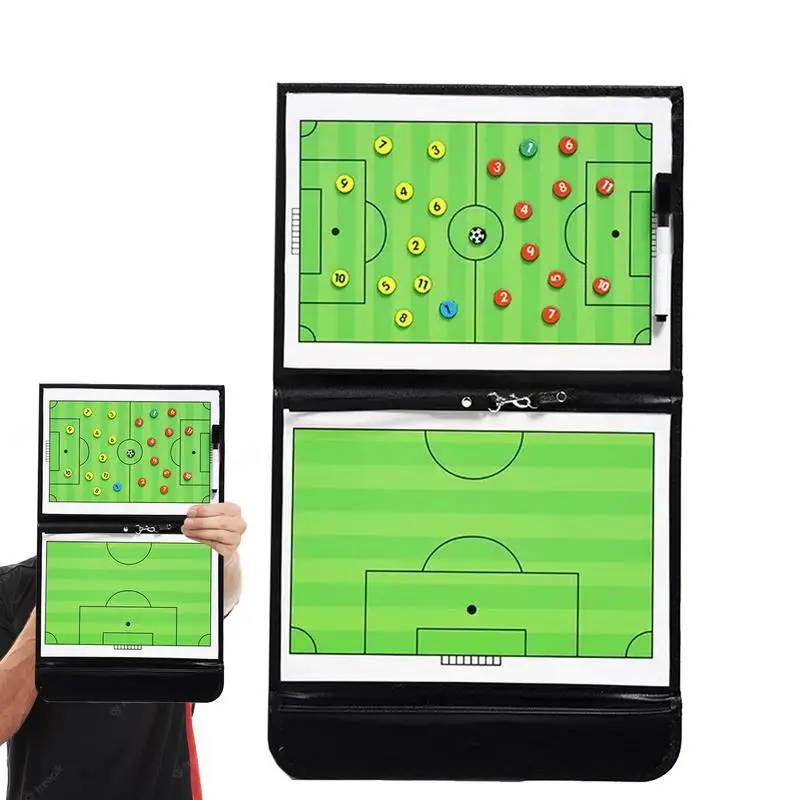 

Soccer Strategy Board Folding Soccer Training Equipment With Pen Coaching Strategy Guiding Board Coaching Tool For Football