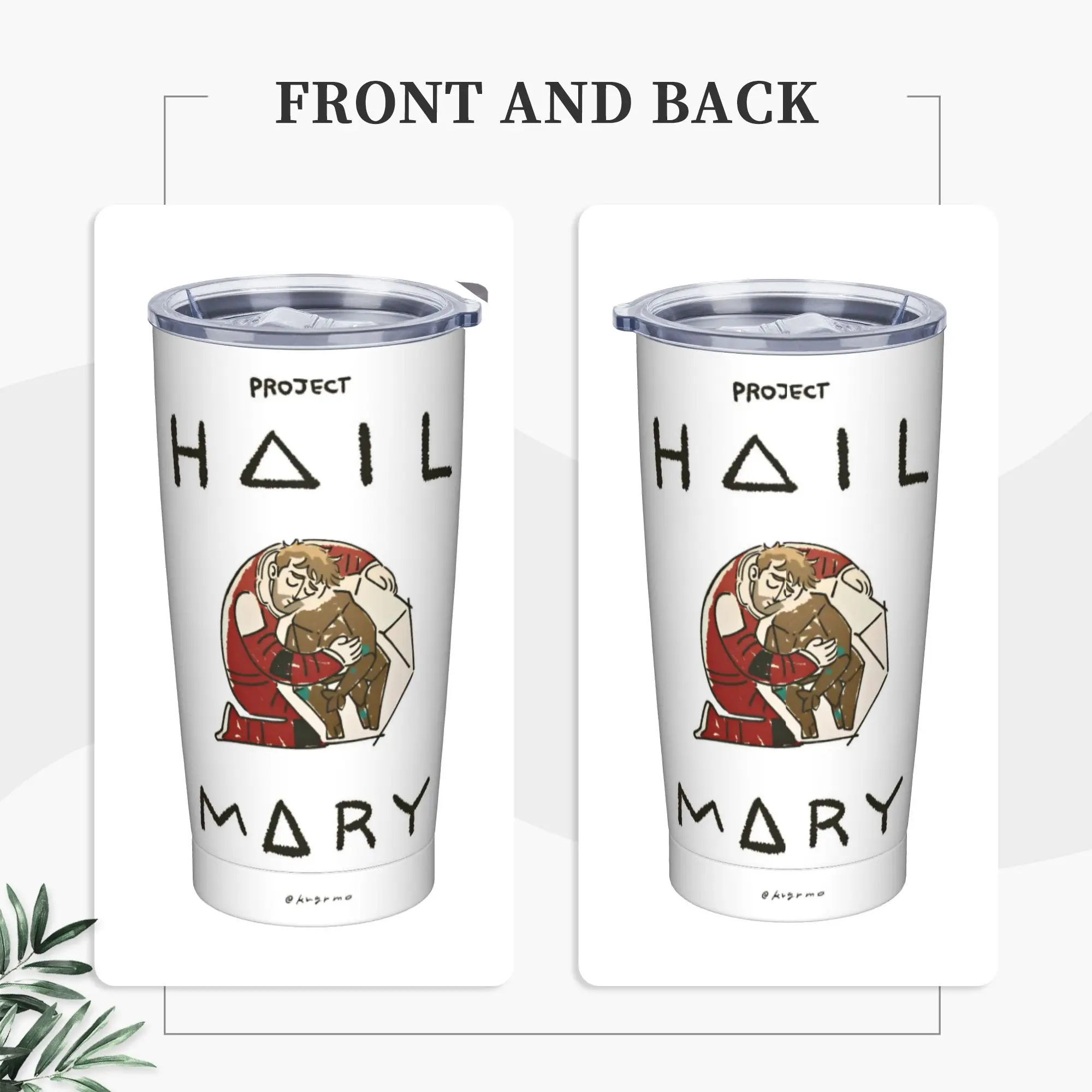 Project Hail Mary Insulated Tumbler with Straws Ryland Grace Rockys Stainless Steel Coffee Mugs Office Home Car Bottle Cup, 20oz
