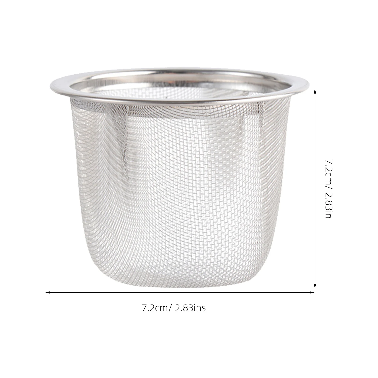 10 قطعة مصفاة شاي من الفولاذ المقاوم للصدأ مرشح شبكي ناعم لمزيل شجر الشاي فضفاض مقاوم لدرجة الحرارة العالية للاستخدام المنزلي والمكتب المعدني #2