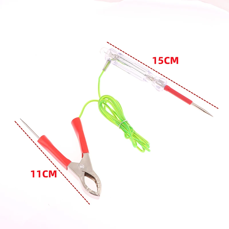 Clip de cocodrilo de alambre anticongelante de 47 pulgadas, probador de circuito LED automotriz, luz de prueba innovadora y práctica de 6-24V con sondas duales