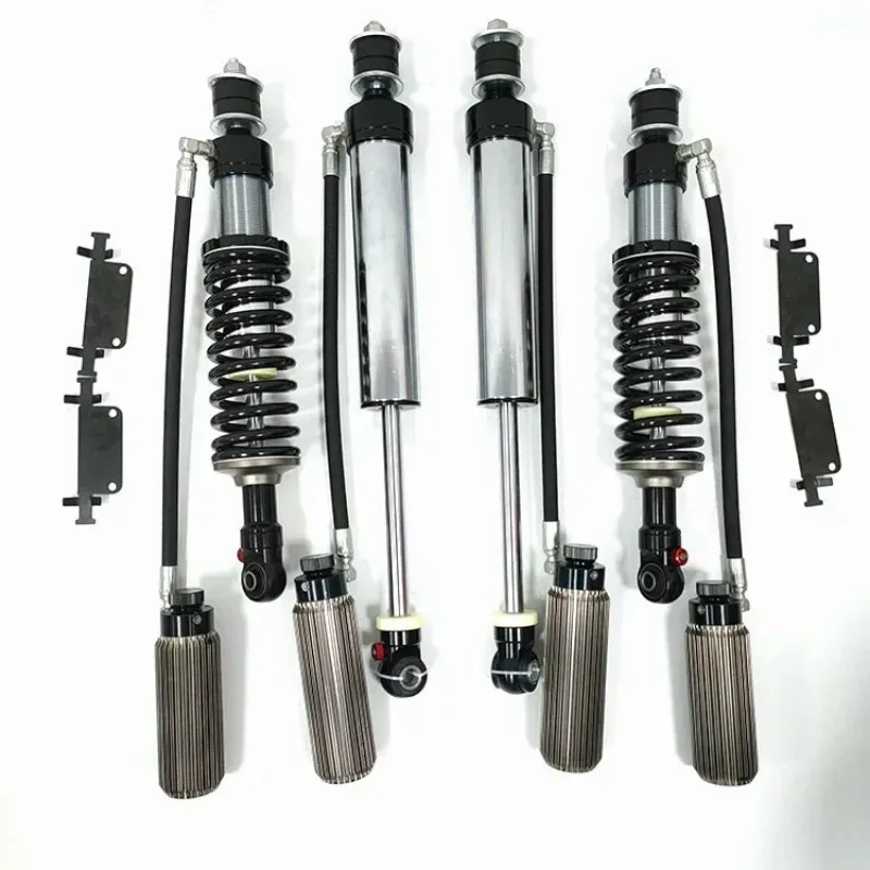 Hpr Lc100 2-3-4 Inches Coilover 4x4 Leveling Kit Compression and Springback Are Adjustable Shock Absorber Carbon Black Color