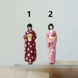 Resin1/87 Scale Figure 1/64 1/43 Kimono Beauty Miniature Sand Table Figure Model Micro Photography Collection